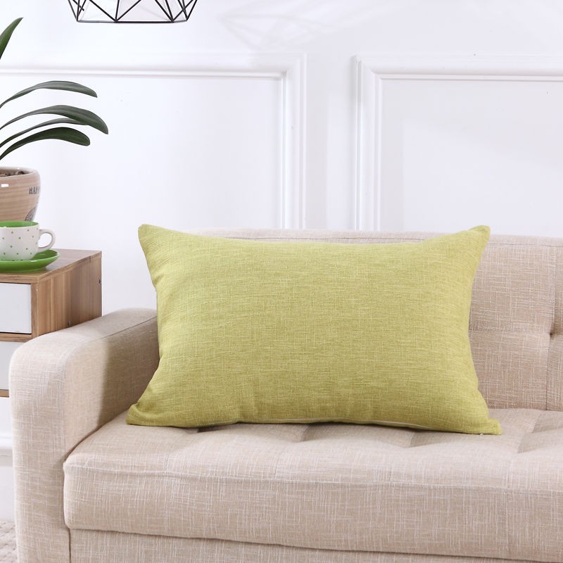 Vỏ Gối Hình Chữ Nhật Màu Trơn Đơn Giản Trang Trí Ghế Sofa / Xe Hơi / Văn Phòng