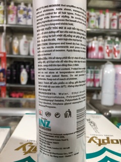 Mousse vuốt tóc INZ 240ml