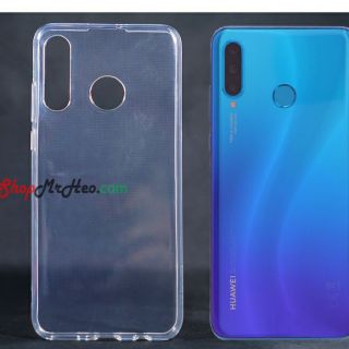 Ốp lưng dẻo+kính cường lực Huawei p30 lite/nova 4e silicon trong suốt