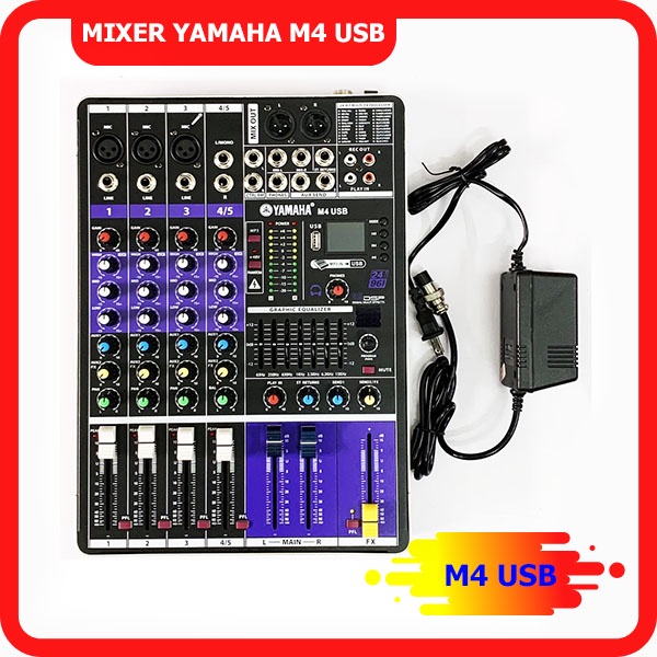 MIXER YAMAHA M4 USB  ÂM 99 HIỆU ỨNG TÍCH HỢP SẴN