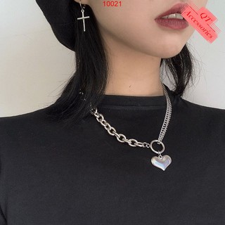 Vòng  cổ xích mặt trái tim unisex phong cách hiphop
