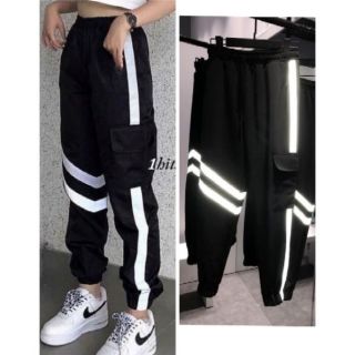 Quần jogger kaki túi hộp sọc phản quang pland box unisex