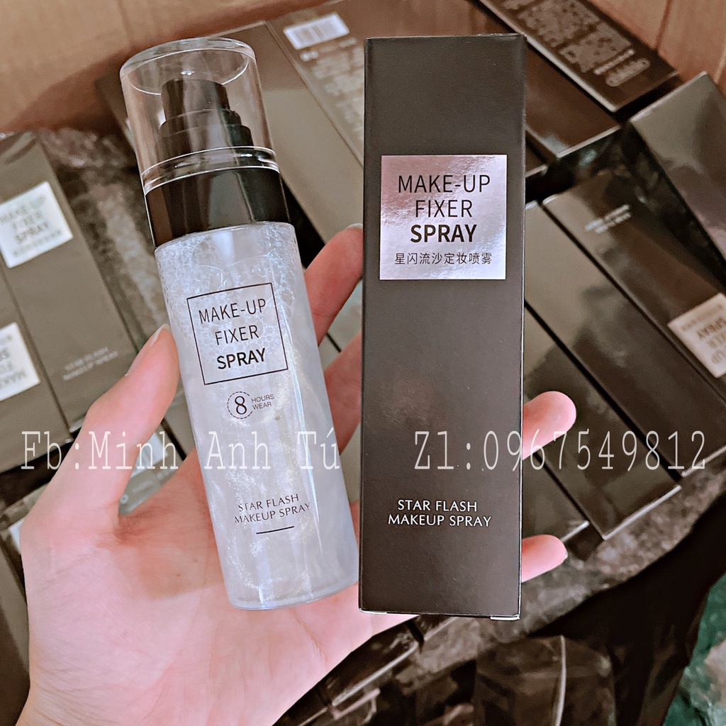Xịt Khoáng Ngọc Trai Kèm Nhũ Giữ ẩm Lớp Nền Giúp Da Căng Bóng