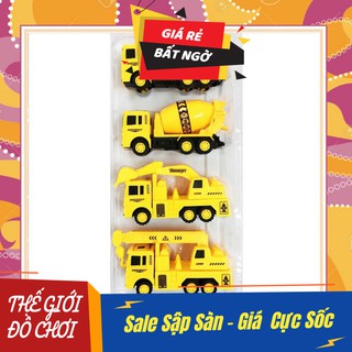 Đồ chơi biệt đội xe công trình màu vàng