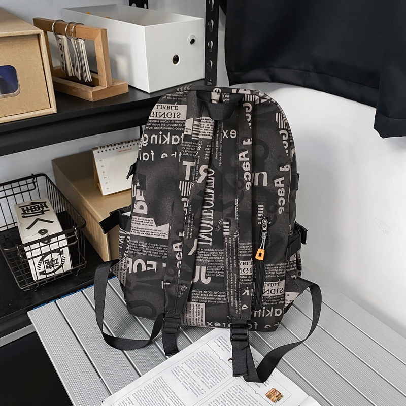 Balo Prettyzys phong cách học đường ulzzang sức chứa lớn 15.6 inch thời trang 2022 dành cho nam và nữ