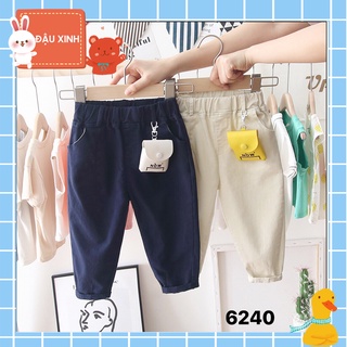 Quần kaki now bé trai có móc túi-Màu xanh than size 2-3 tuổi