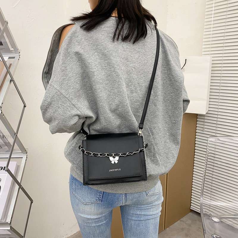 Thời Trang Túi Đeo Vai Hình Vuông Cỡ Nhỏ In Họa Tiết Bươm Bướm Độc Đáo Thời Trang Cho Nữ