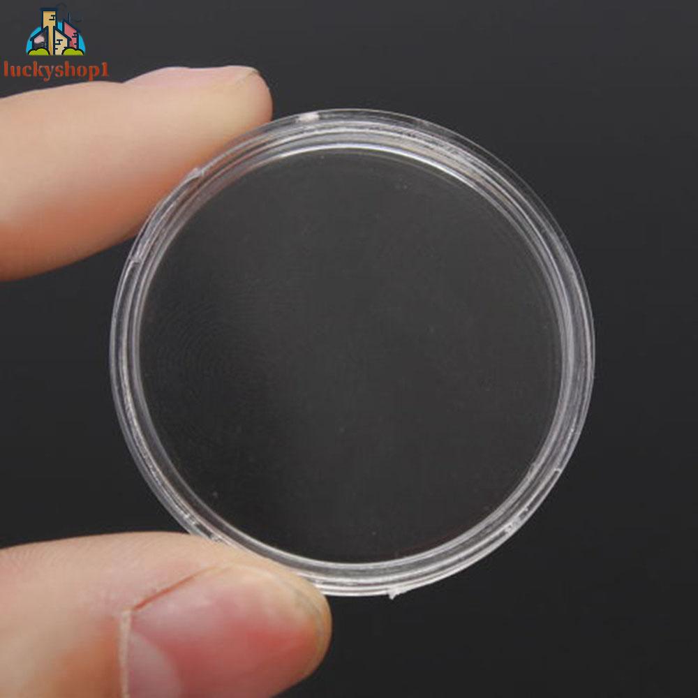 100pcs 25mm Clear Round Coin Capsule Container Storage Box Holder Portable Case Quality Assurance Buy with confidence