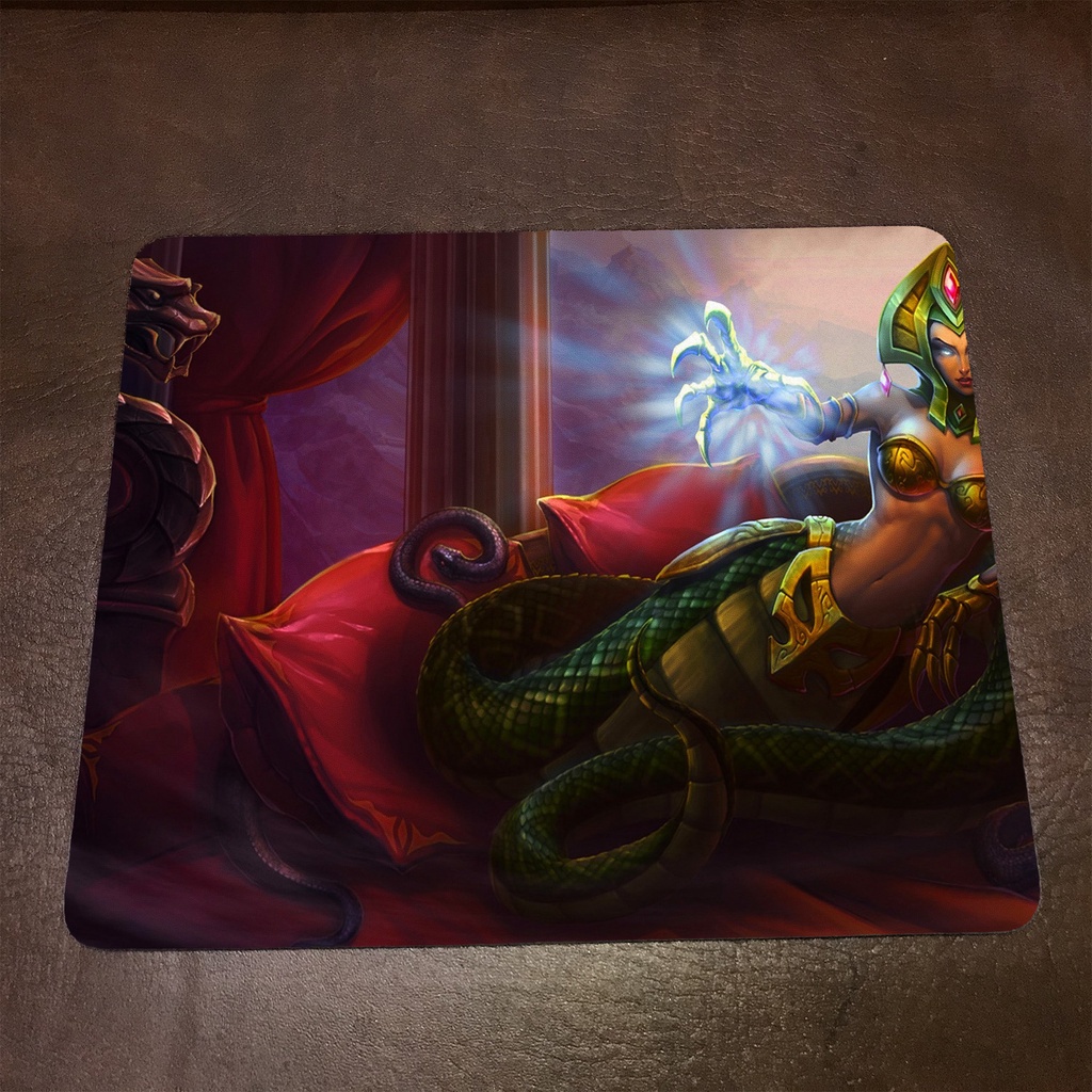 Lót chuột máy tính League of Legends CASSIOPEIA - Mẫu 1 Mousepad cao su êm ái, nhận in theo yêu cầu