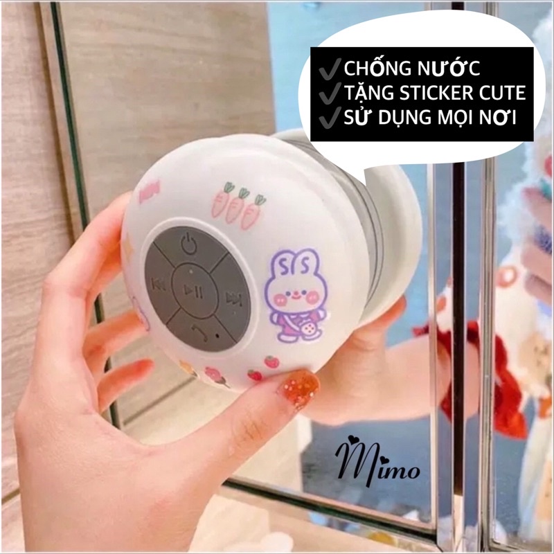 Loa bluetooth mini dễ thương chống nước, loa không dây gắn tường nhà tắm âm thanh to và rõ nét [KÈM STICKER]