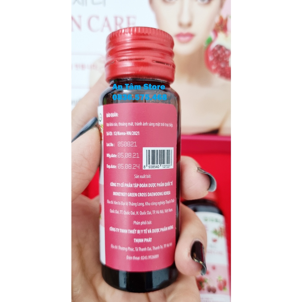 Nước uống đẹp da COLLAGEN NANO BIO KOREA chiết xuất Oliu xanh - vitamin E giúp giảm lão hóa da , hỗ trợ làm đẹp