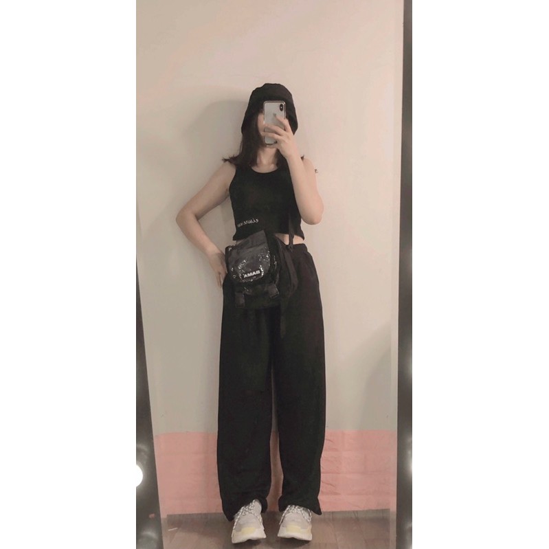 Áo ba lỗ chữ thêu⚡️FREESHIP EXTRA⚡️áo cotton mát rượi