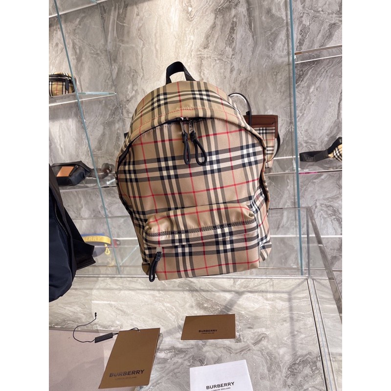 Balo Burberry* Beige Check Jett Backpack cao cấp nhập khẩu mới nhất 2021