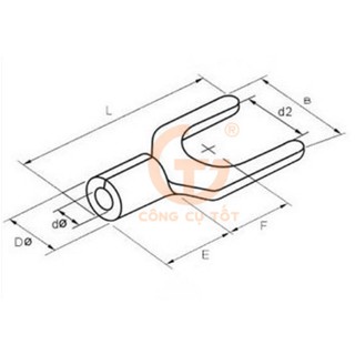 Đầu cos chĩa (đầu cos Y, đầu cos phủ nhựa, đầu cos) SV 3.5-5