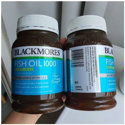 Dầu cá khử mùi Blackmores Odourless Fish Oil 1000mg 200 Viên
