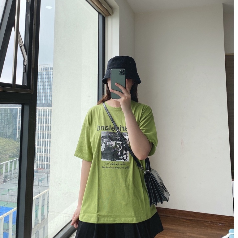 Áo Thun 3158 Marineland PEONYB Nữ [FREESHIP] Phông form rộng tay lỡ oversize in hình vintage trắng đen cá tính Ulzzang