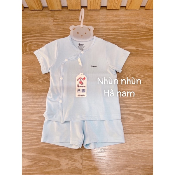 {Hà Nam/Avaler}Bộ cotton/sợi tre cộc tay cài cúc Avaler