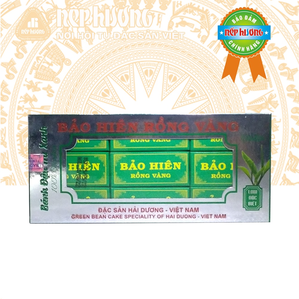 Bánh đậu trà xanh Bảo Hiên Rồng Vàng - Hộp 150g