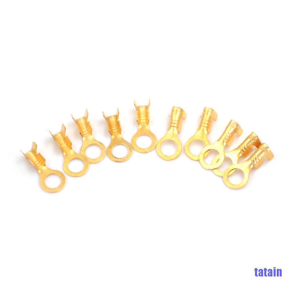 Set 100 đầu nối dây điện bằng đồng thau mạ vàng 5.2mm