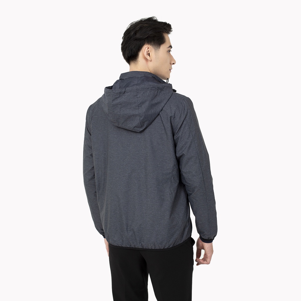 Áo khoác gió hai lớp ARISTINO mũ tháo rời gấu bo chun  AJK006W1