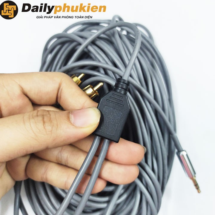 Dây loa 3.5mm sang 2 đầu AV , dây loa 1 ra 2 dài 20m 30m 40m