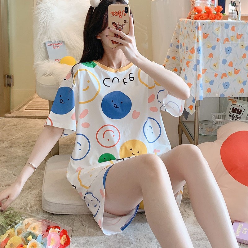 Bộ ngủ nữ pijama cộc tay chất thun cotton hoạt hình hot 2021 BN21 | WebRaoVat - webraovat.net.vn