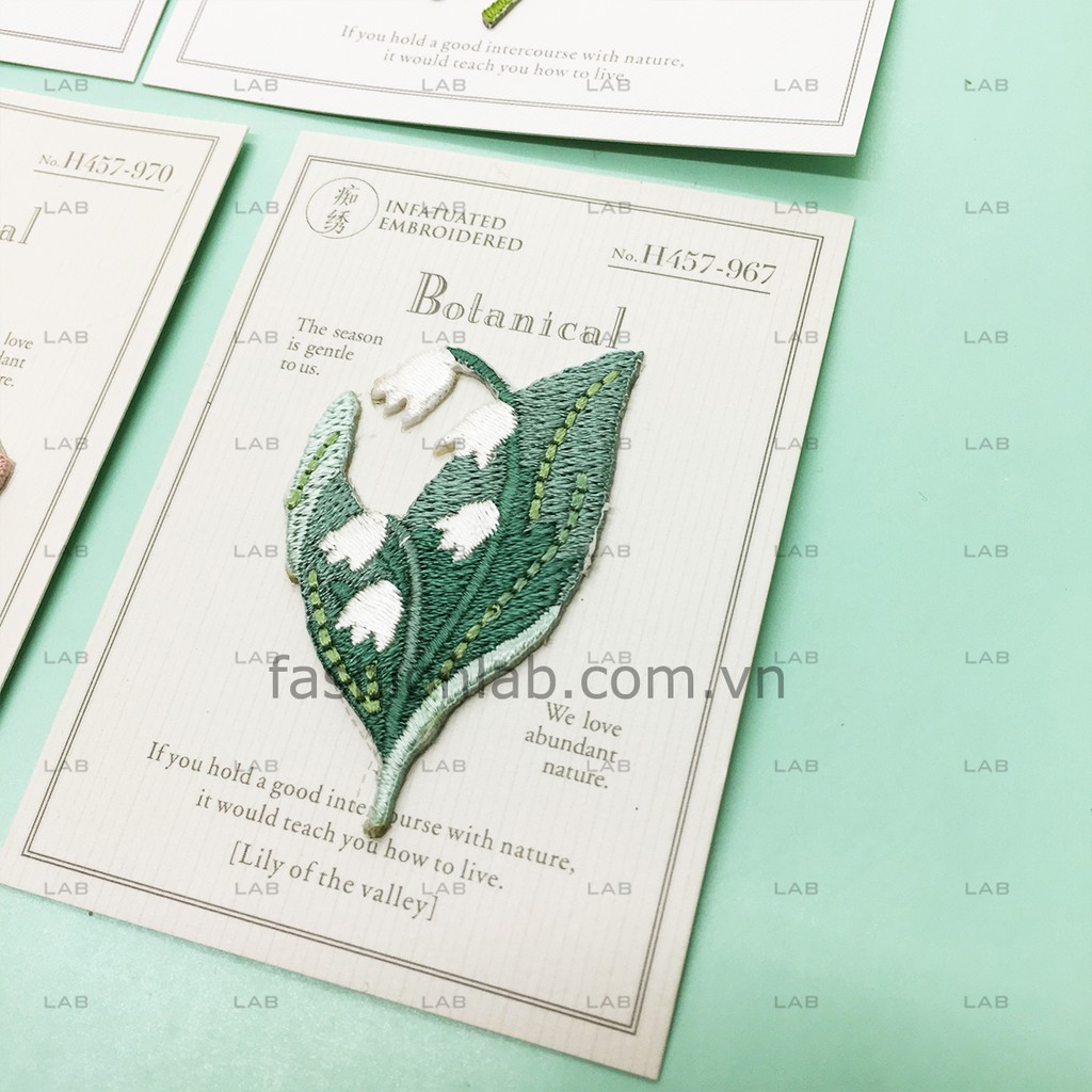Hình thêu hoa nhỏ mẫu 967  #0205