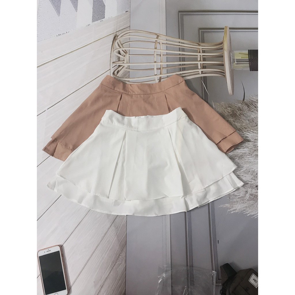 Chân Váy Ngắn Xếp Ly Chữ A Entyty, Chân Váy Tennis Xếp Li Chữ A Công Sở 2 tầng | BigBuy360 - bigbuy360.vn