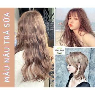[FREESHIPs] Thuốc nhuộm tóc NÂU TRÀ SỮA - Màu nhuộm không Tẩy-1 đập ăn ngay.