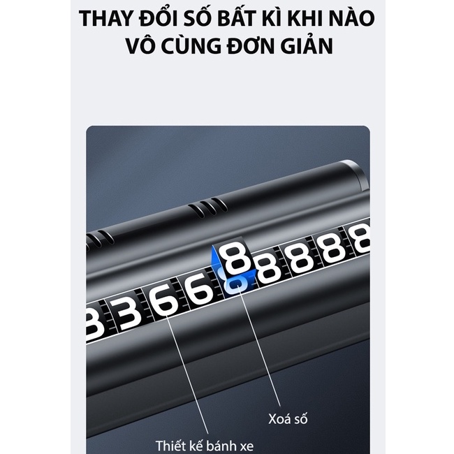 Bảng Ghi Số Điện Thoại Đỗ Xe Để Taplo Ô Tô, Tích Hợp Phá Kính Chất Liệu Siêu Bền