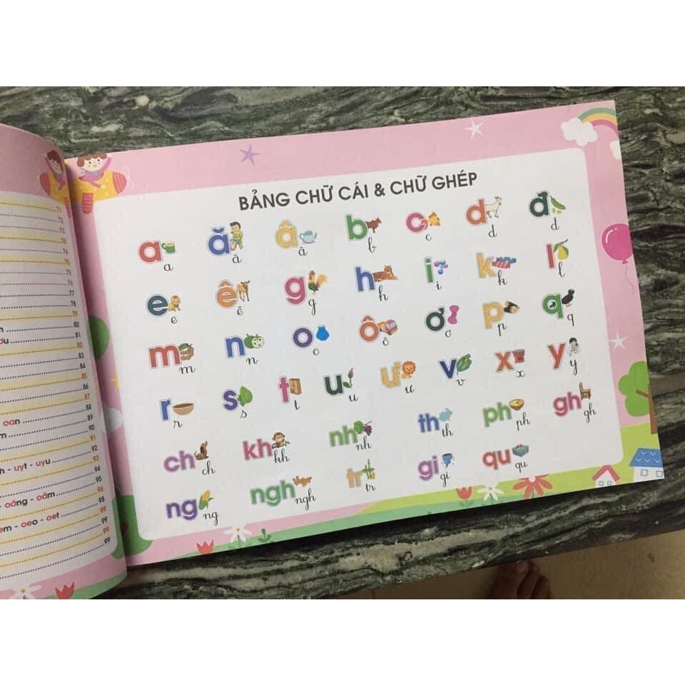 Vở Tập đánh vần chữ cái Tiếng Việt cho bé