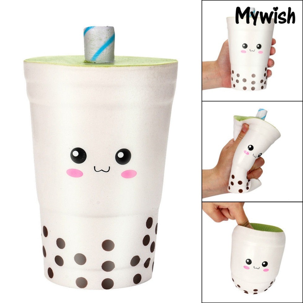 Đồ Chơi Xốp Squishy Giảm Stress Hình Ly Trà Sữa Dễ Thương Cho Bé