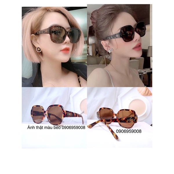 MẮT KÍNH HÀNG HIỆU Chữ DIO R CAO CẤP MẪU MỚI SIÊU SANG gọng tròn dáng oval phong cách retro màu beo