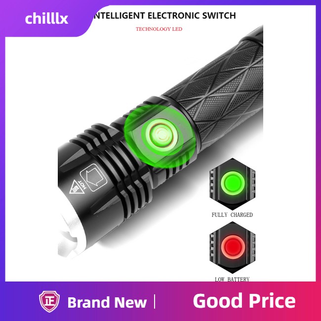 Đèn Pin Xhp 90 Led Chống Thấm Nước Có Cổng Sạc Usb