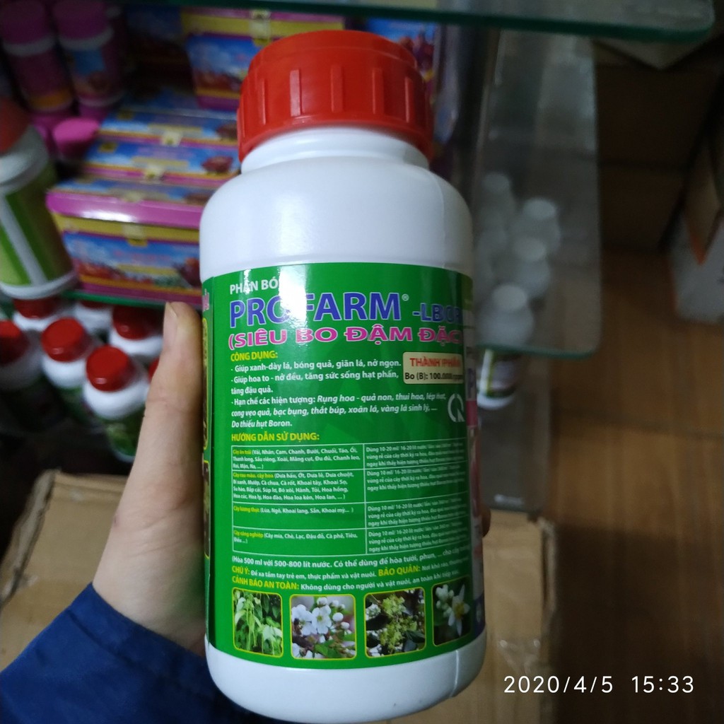 Phân bón lá Profarm - LBo siêu Bo đậm đặc 500ml kích thích ra hoa đậu quả, hạn chế rụng trái