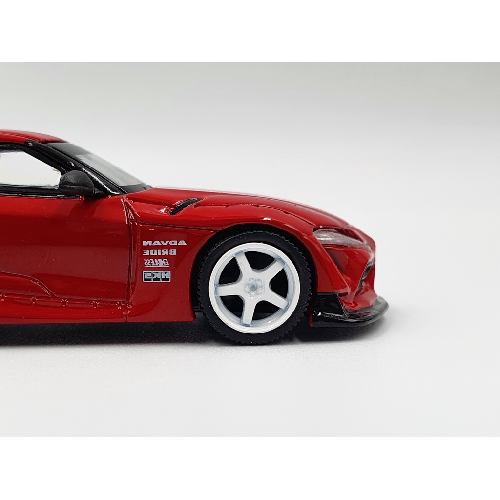 Xe Mô Hình HKS Toyota GR Supra Renaissance Red LHD 1:64 MiniGT (Đỏ)