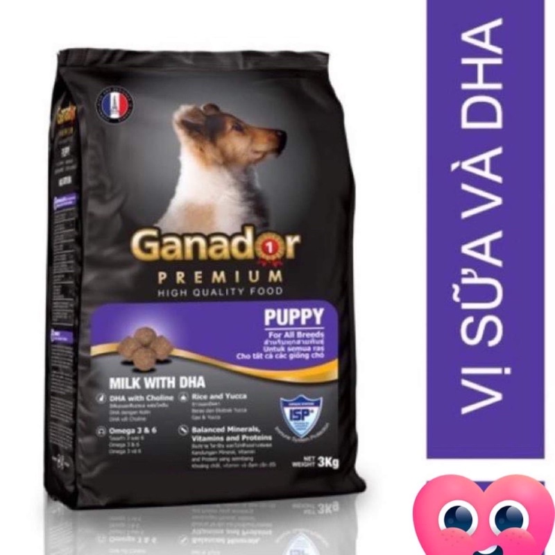 Thức ăn hạt cho chó Ganador bao xá 10kg siêu tiết kiệm - date mới nhất