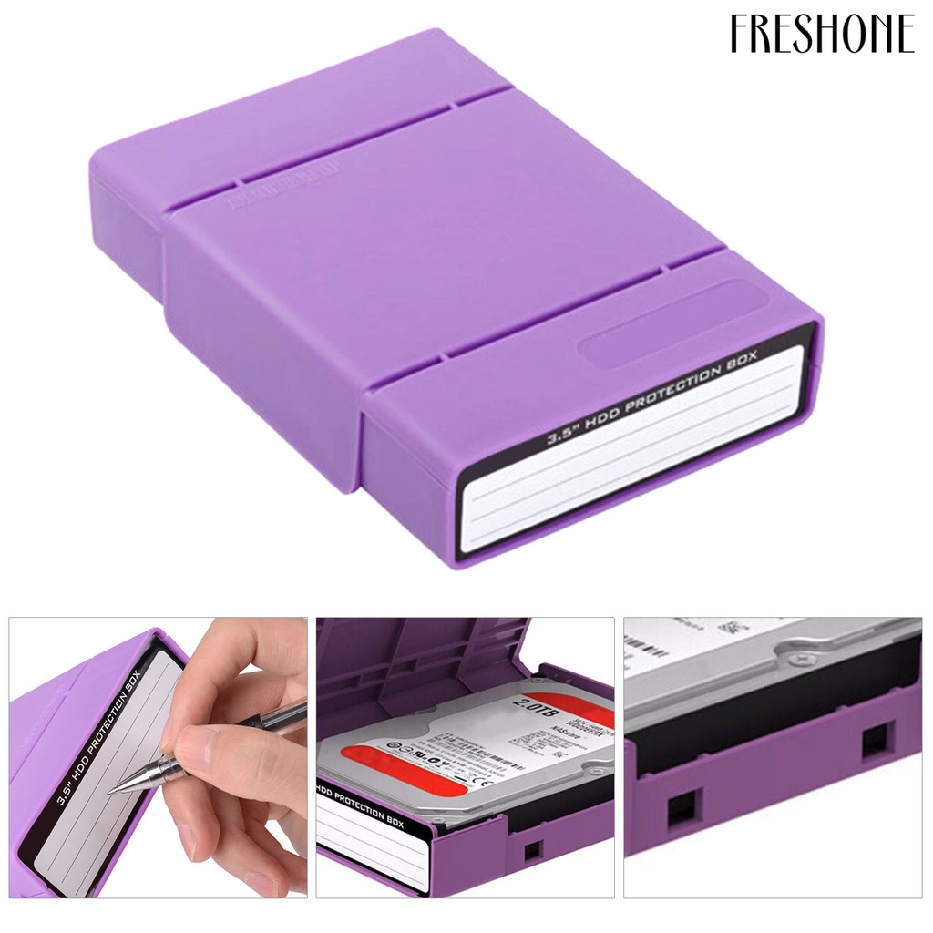 Hộp Đựng Ổ Cứng Chống Sốc Màu Trơn 3.5inch Ốp | BigBuy360 - bigbuy360.vn