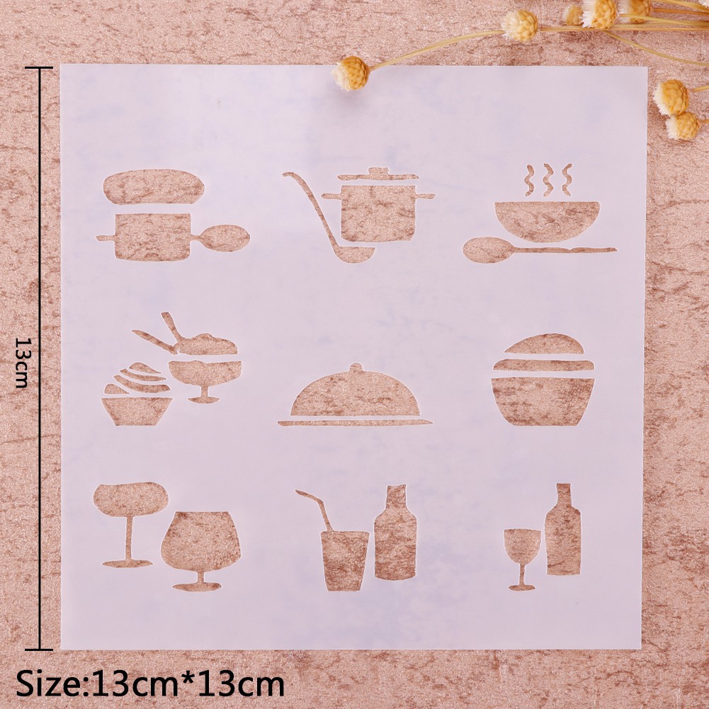 Tấm hoạ tiết giáng sinh phun sơn trang trí thiệp