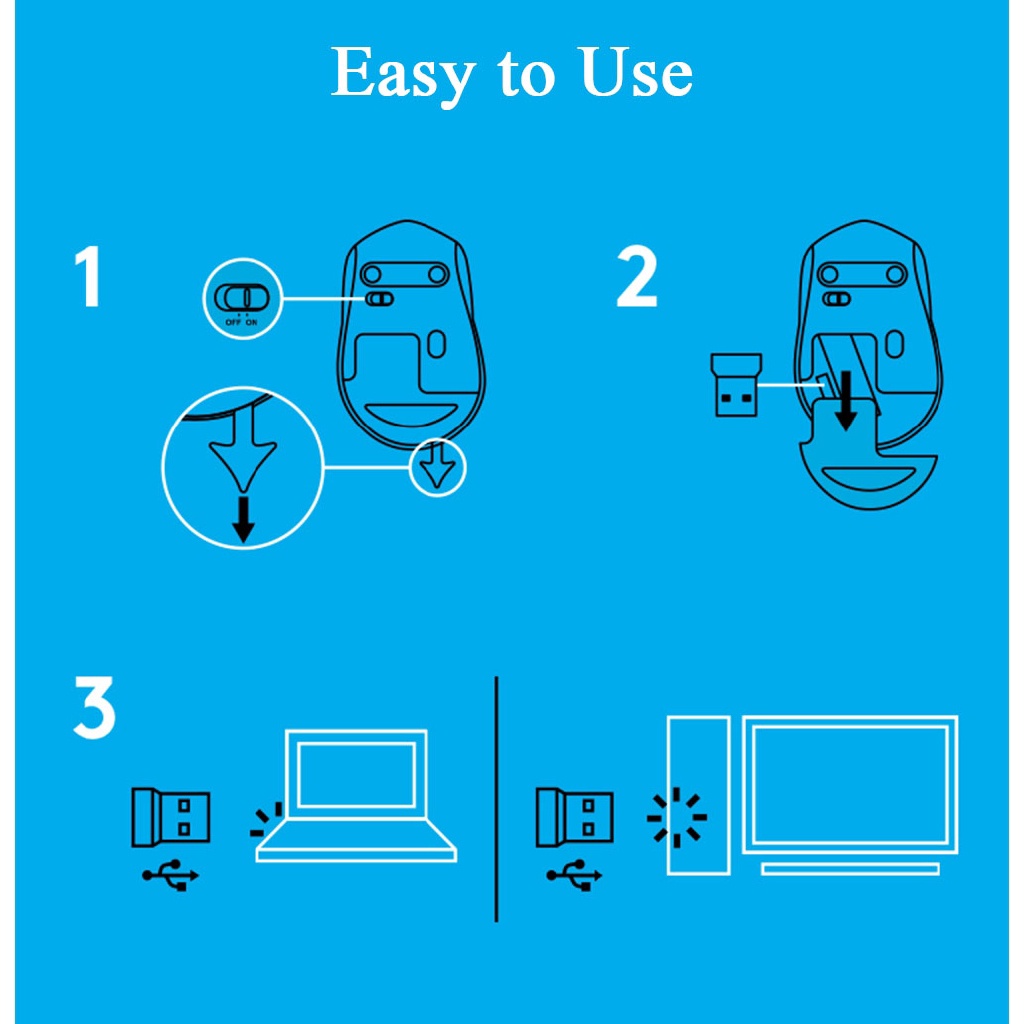 Chuột quang không dây Logitech M330 2.4GHz USB 1000DPI