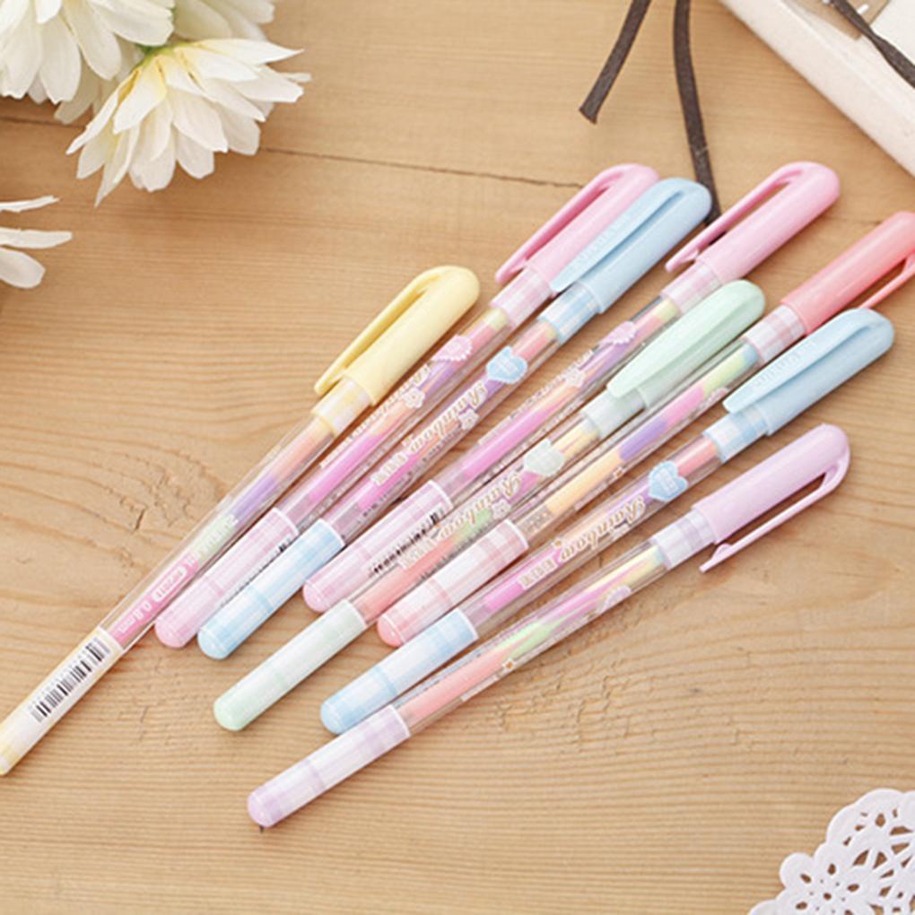 Bút Mực Gel 6 Màu Trong 1 Vỏ Nhựa 14 5cm