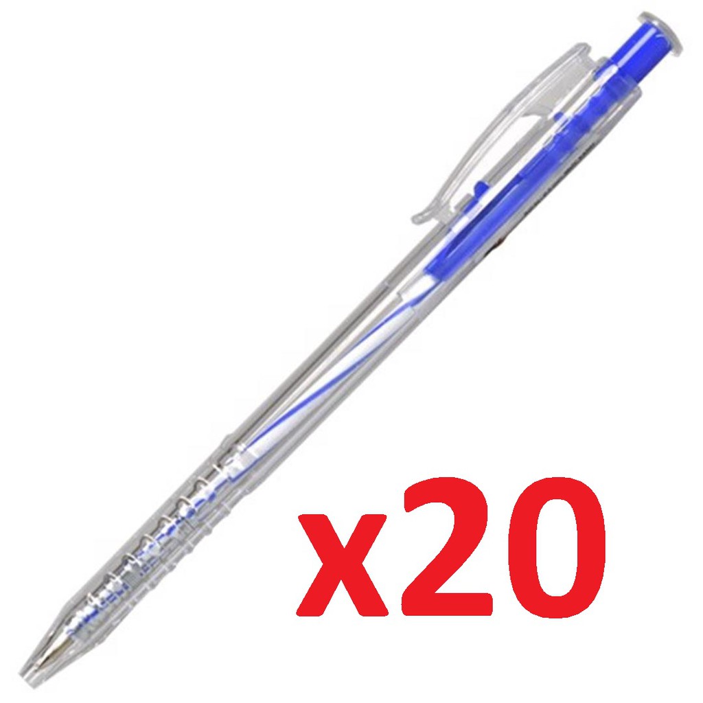 COMBO 20 BÚT BI MỰC XANH PIC 207 TÂN HẢI  - (ĐỰNG TÚI ZIP TIỆN DỤNG)