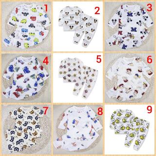 Bộ cotton sợi tre dài tay cho bé size tiểu