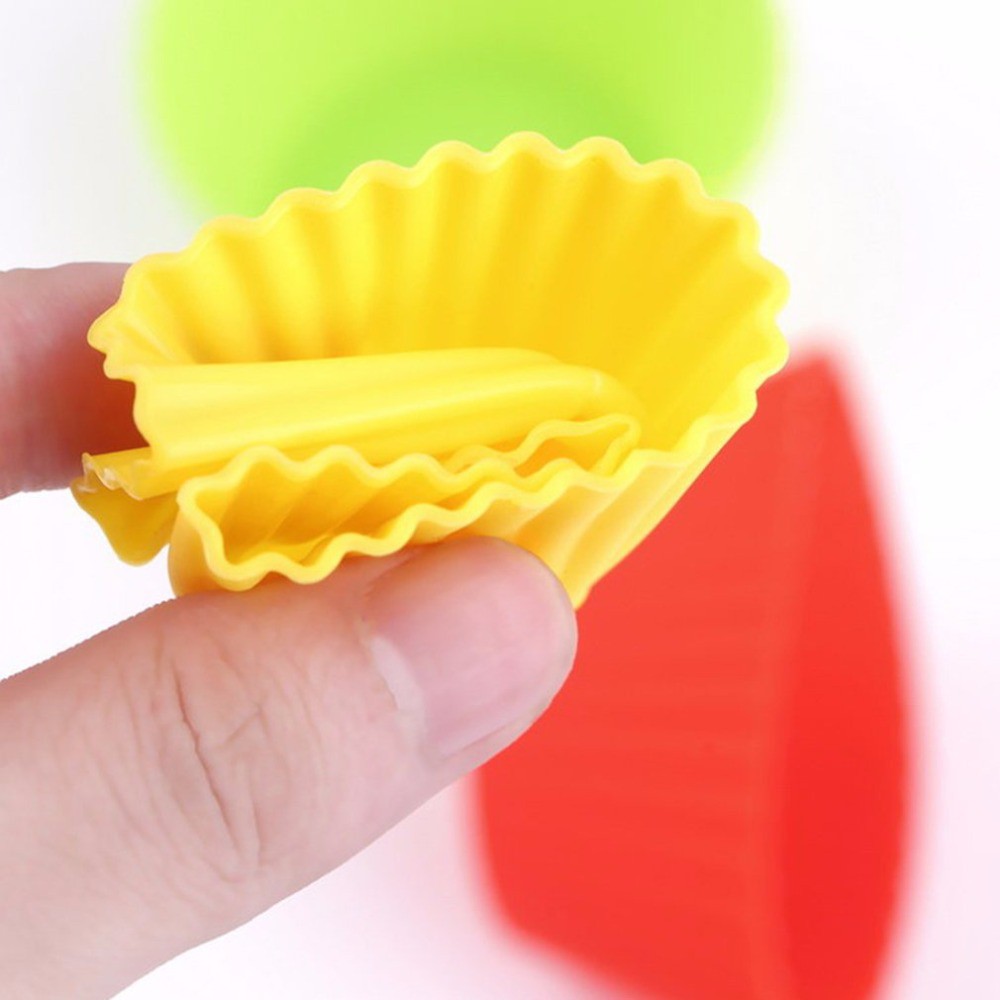 Bộ 1/6/12 Cốc Làm Bánh Cupcake Bằng Chất Liệu Silicon