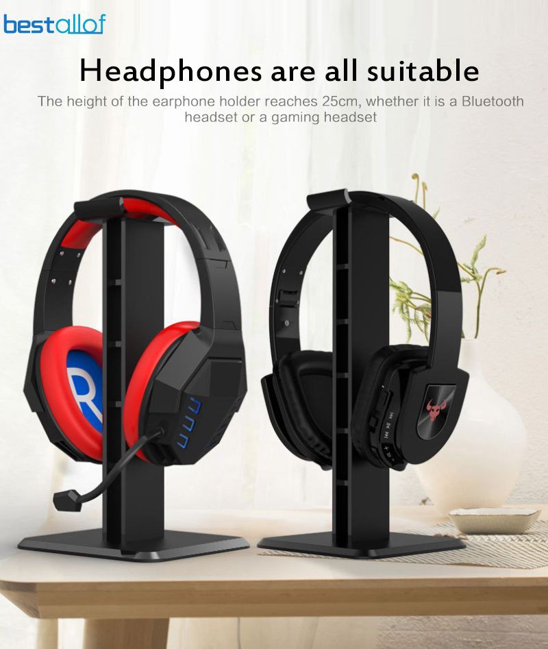 Giá Treo Tai Nghe Gắn Vào Tai Nghe Tiện Lợi Headphone Stand - Giá treo kiêm giá đỡ tai nghe thân nhôm New Bee BEST