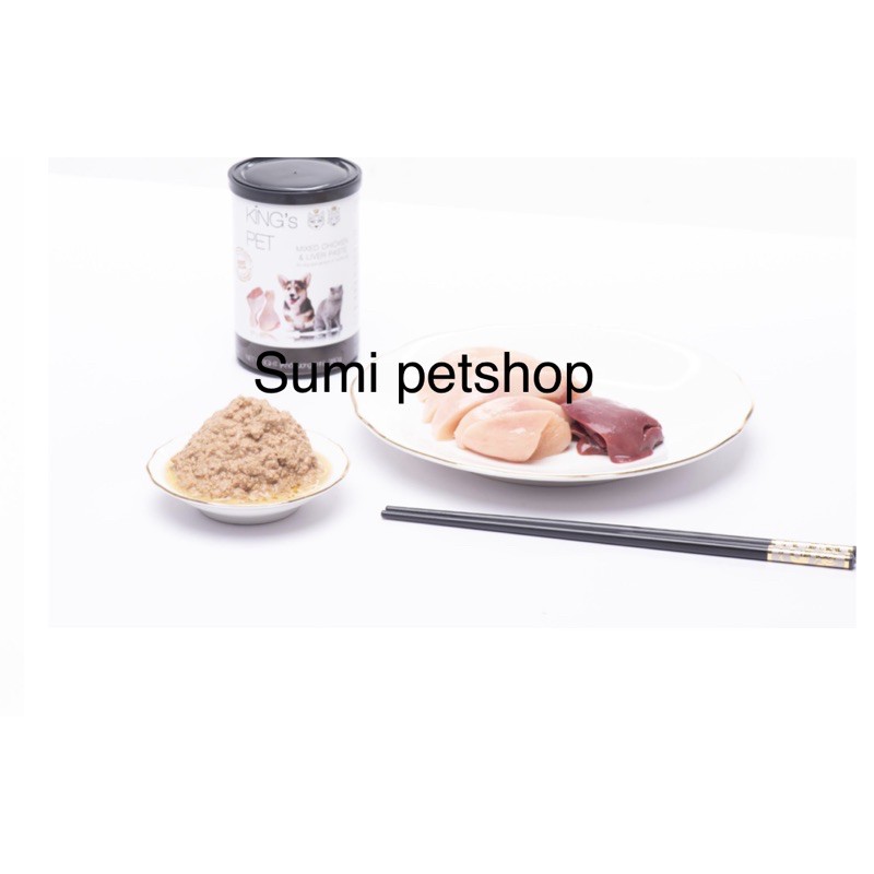 380gr Pate hỗn hợp Gà King’s Pet Lon - Thức ăn cho chó mèo