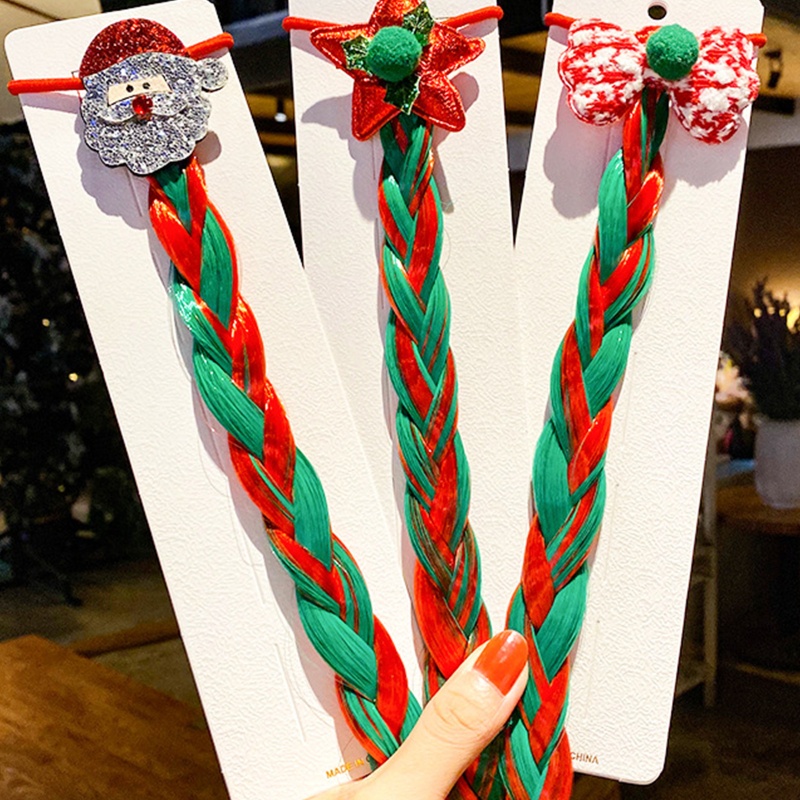 Tóc Giả Xoăn Nối Dài Hình Ông Già Noel Hoạt Hình Cho Nữ