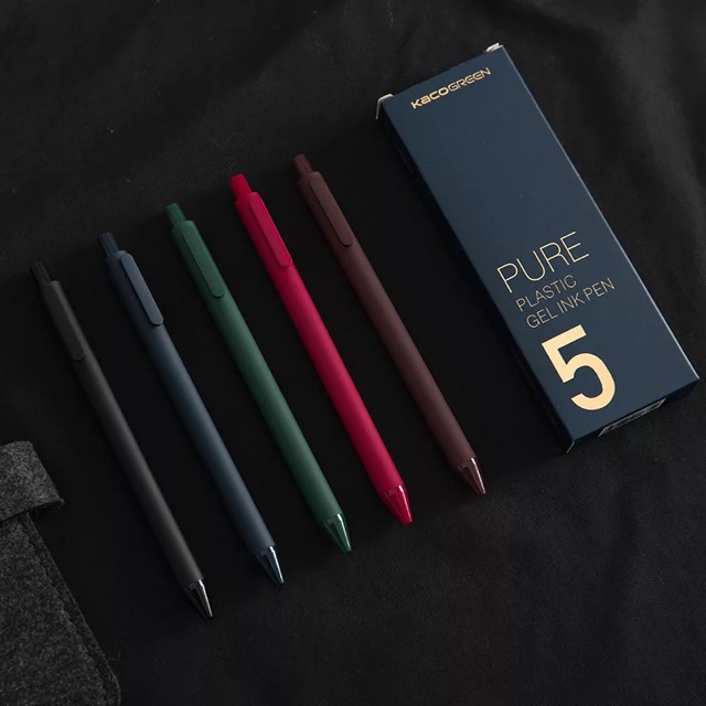 Bộ 5 Bút Bi Gel Xiaomi Kaco (5 Màu Mực Khác Nhau)
