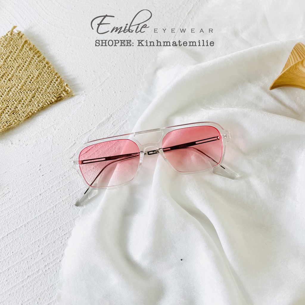 Kính mát nam nữ chất liệu nhựa kết hợp kim loại mắt chống UV400 Emilie eyewear Kings