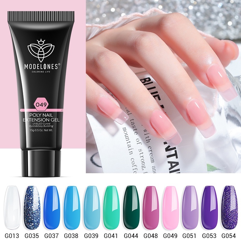 Sơn móng gel poly Modelones 15g đắp nối móng lâu trôi trang trí nghệ thuật độc đáo